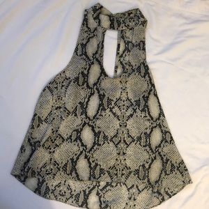 Snakeskin Choker Top